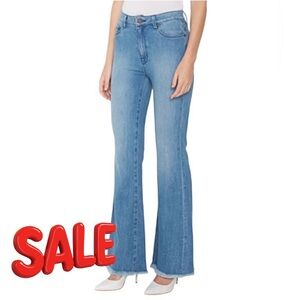 PARKER SMITH Raw Hem Flare Jeans